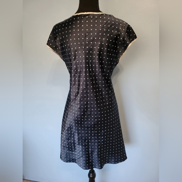 Vntg Nine & Company Polka-dot Satin Dress Size Small - Picture 2 of 10